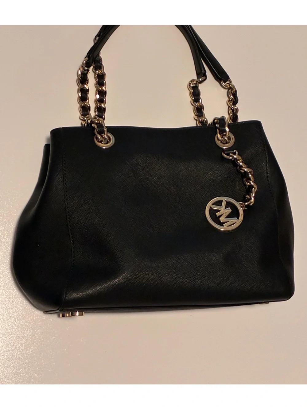 Michael Kors - Susannah Saffiano LG Black Leather Tote